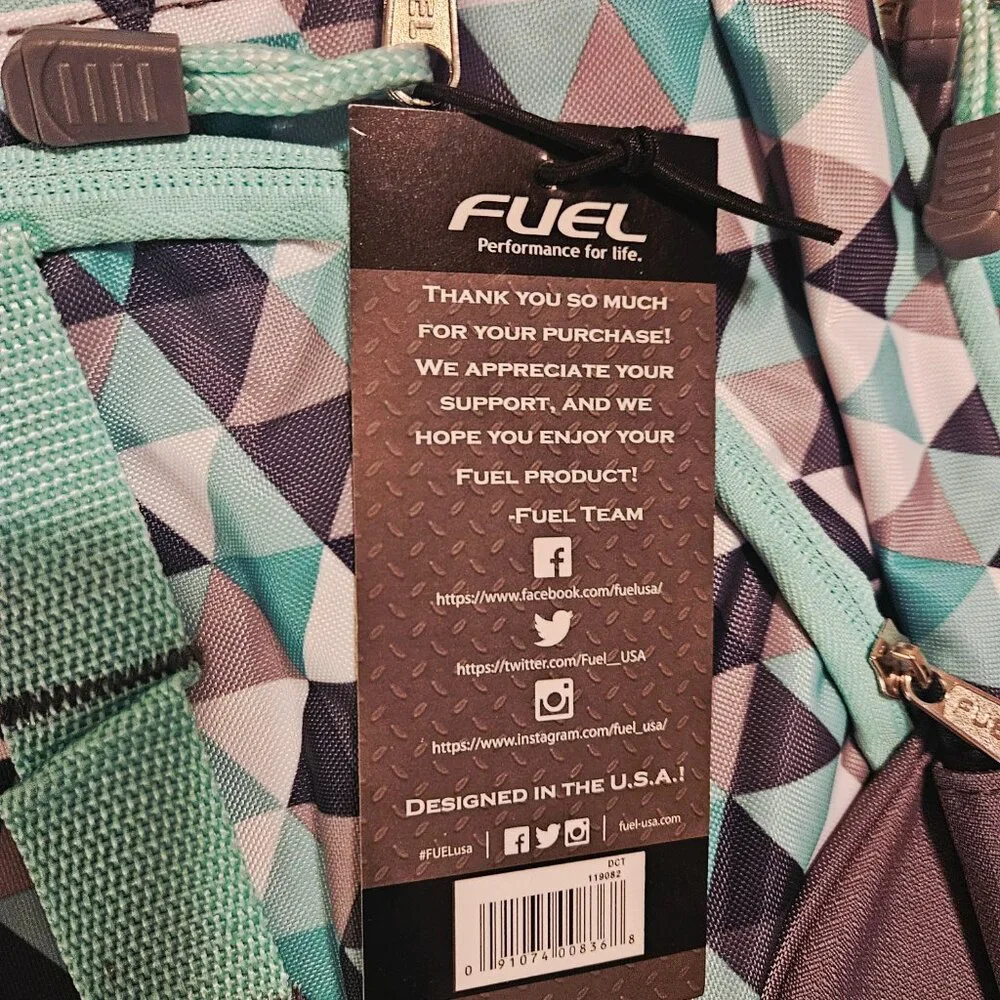 FUEL Hiking Laptop Backpack College Bookbag Travel Daypack 5 Compartments